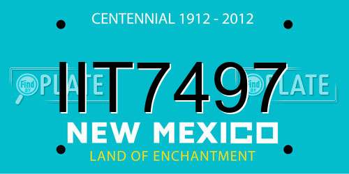 IIT7497 New Mexico License Plate