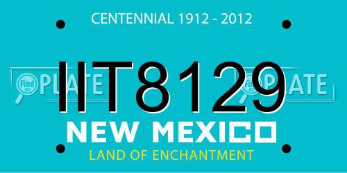 IIT8129 New Mexico License Plate