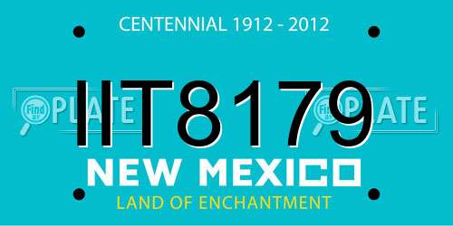 IIT8179 New Mexico License Plate