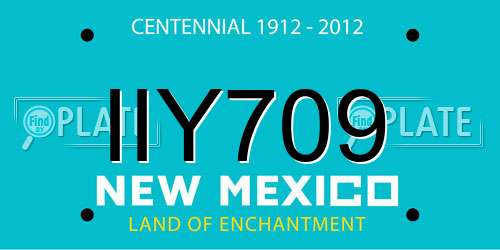 IIY709 New Mexico License Plate
