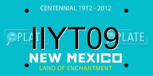IIYT09 New Mexico License Plate