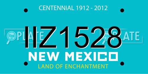 IIZ1528 New Mexico License Plate