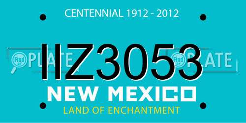 IIZ3053 New Mexico License Plate