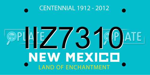 IIZ7310 New Mexico License Plate
