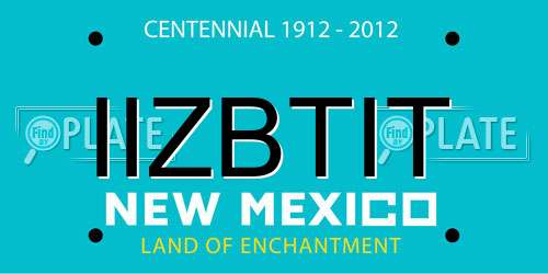 IIZBTIT New Mexico License Plate