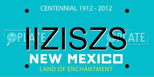 IIZISZS New Mexico License Plate