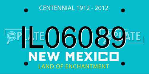 IL06089 New Mexico License Plate