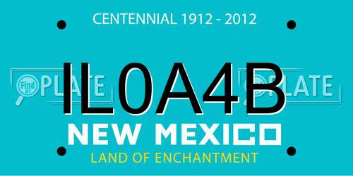 IL0A4B New Mexico License Plate