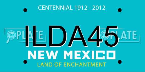 ILDA45 New Mexico License Plate