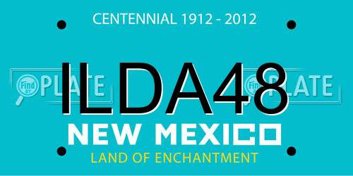 ILDA48 New Mexico License Plate