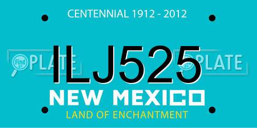 ILJ525 New Mexico License Plate
