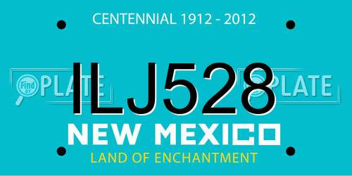 ILJ528 New Mexico License Plate