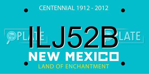 ILJ52B New Mexico License Plate