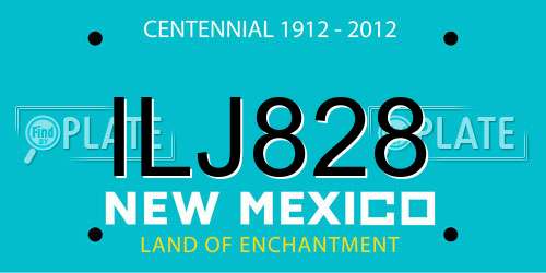 ILJ828 New Mexico License Plate