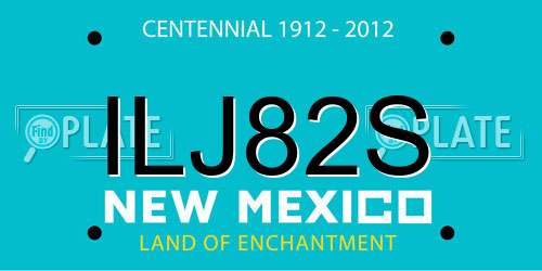 ILJ82S New Mexico License Plate