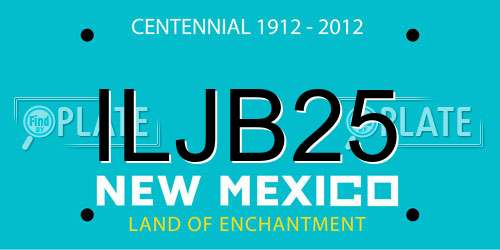 ILJB25 New Mexico License Plate