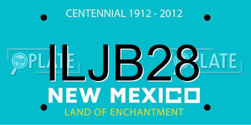 ILJB28 New Mexico License Plate