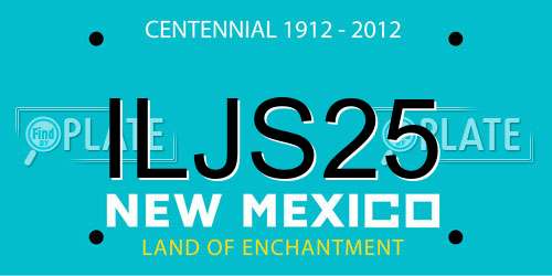 ILJS25 New Mexico License Plate
