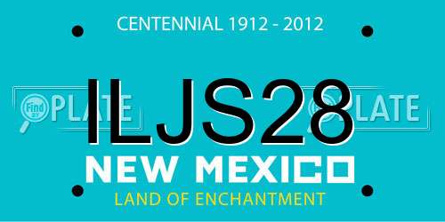 ILJS28 New Mexico License Plate