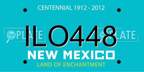 ILO448 New Mexico License Plate