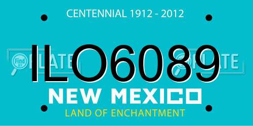 ILO6089 New Mexico License Plate
