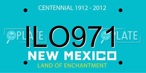 ILO971 New Mexico License Plate
