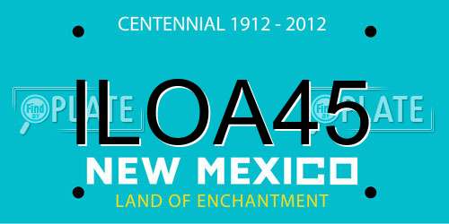 ILOA45 New Mexico License Plate