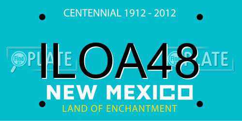 ILOA48 New Mexico License Plate