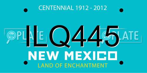 ILQ445 New Mexico License Plate