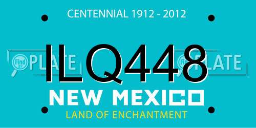 ILQ448 New Mexico License Plate
