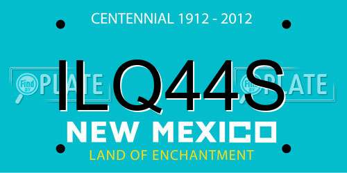 ILQ44S New Mexico License Plate