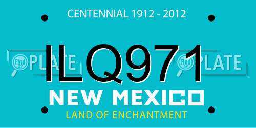 ILQ971 New Mexico License Plate