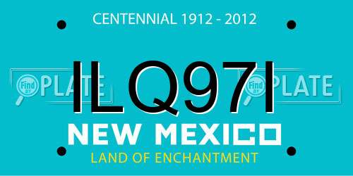 ILQ97I New Mexico License Plate