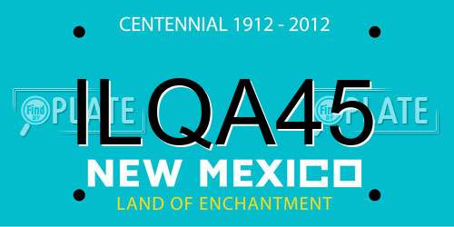 ILQA45 New Mexico License Plate