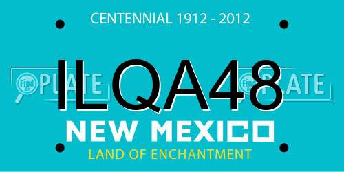 ILQA48 New Mexico License Plate