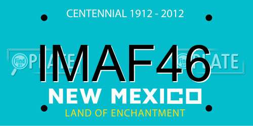 IMAF46 New Mexico License Plate