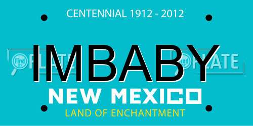IMBABY New Mexico License Plate