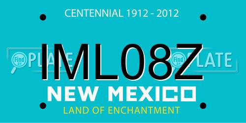 IML08Z New Mexico License Plate