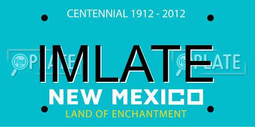IMLATE New Mexico License Plate