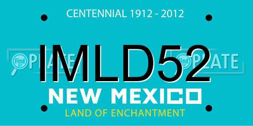 IMLD52 New Mexico License Plate