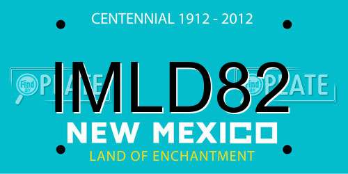 IMLD82 New Mexico License Plate