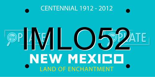 IMLO52 New Mexico License Plate