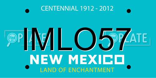 IMLO57 New Mexico License Plate