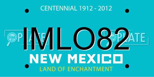 IMLO82 New Mexico License Plate