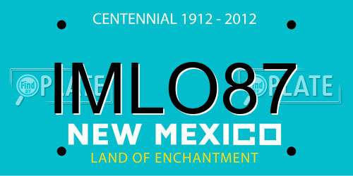 IMLO87 New Mexico License Plate