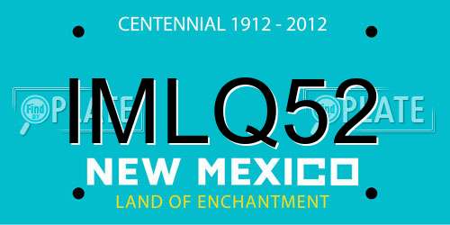 IMLQ52 New Mexico License Plate