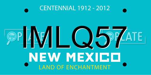 IMLQ57 New Mexico License Plate
