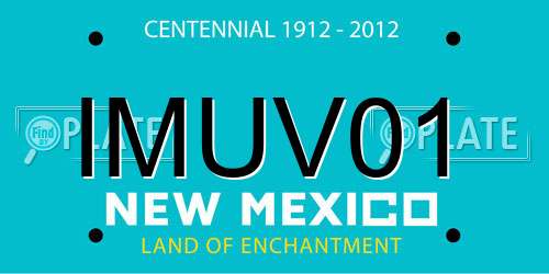 IMUV01 New Mexico License Plate