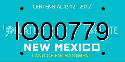 IO00779 New Mexico License Plate