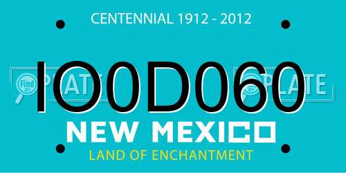 IO0D060 New Mexico License Plate